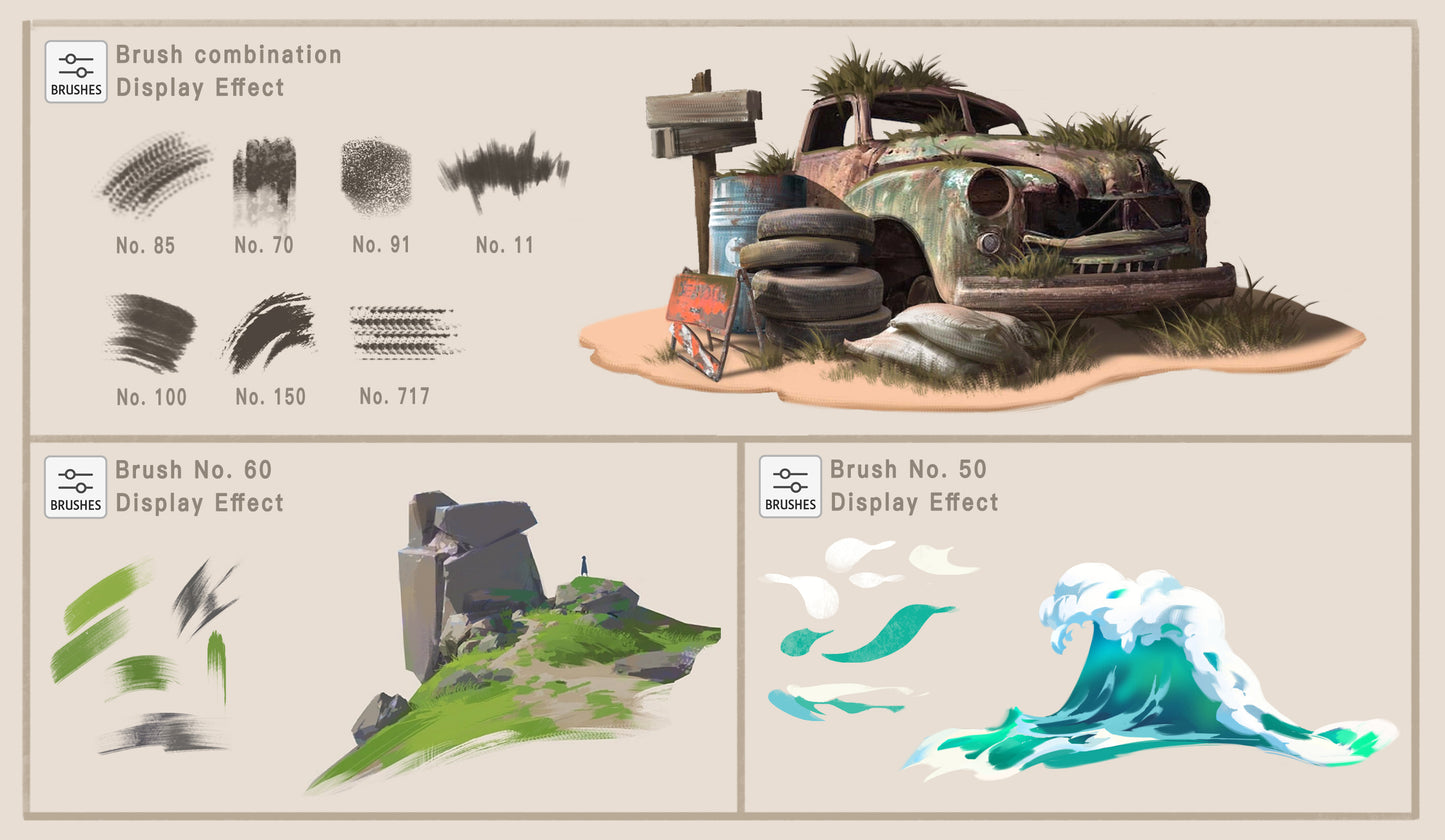 Efficient digital brushes 【tiptop brushes texture】