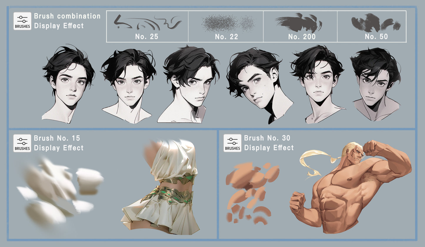 Efficient digital brushes 【tiptop brushes texture】