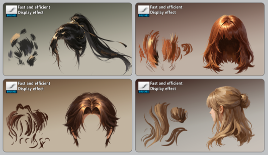15 Hair Brushes [Curated, High-Efficiency Drawing Tools]