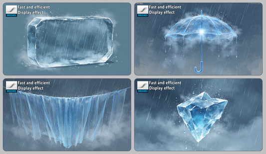 43 Water Drop and Raindrop Brushes [Curated, High-Efficiency Drawing Tools]